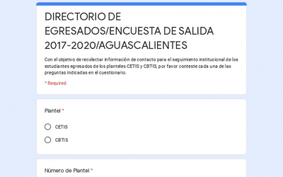 ENCUESTA DE SALIDA 2020