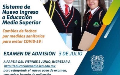 AVISO EXAMEN DE ADMISIÓN