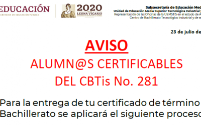 Certificados Generación 2017 – 2020