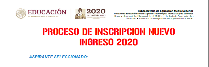 Proceso Nvo Ingreso 2020