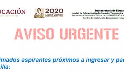 Aviso Urgente Nvo Ingreso